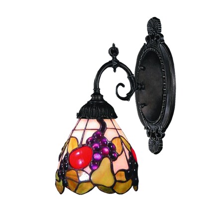 Elk Lighting Mix-N-Match 1-Lght Wall Lmp in Tiffany Brnz with Tiffany Style Glass 071-TB-19